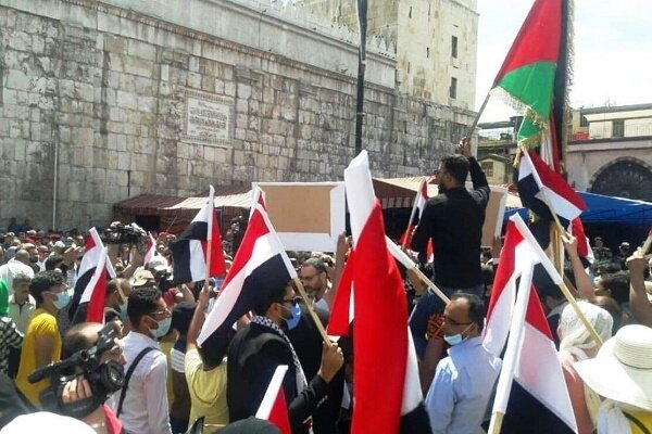 مردم سوریه به مناسبت «روز جهانی قدس» راهپیمایی کردند