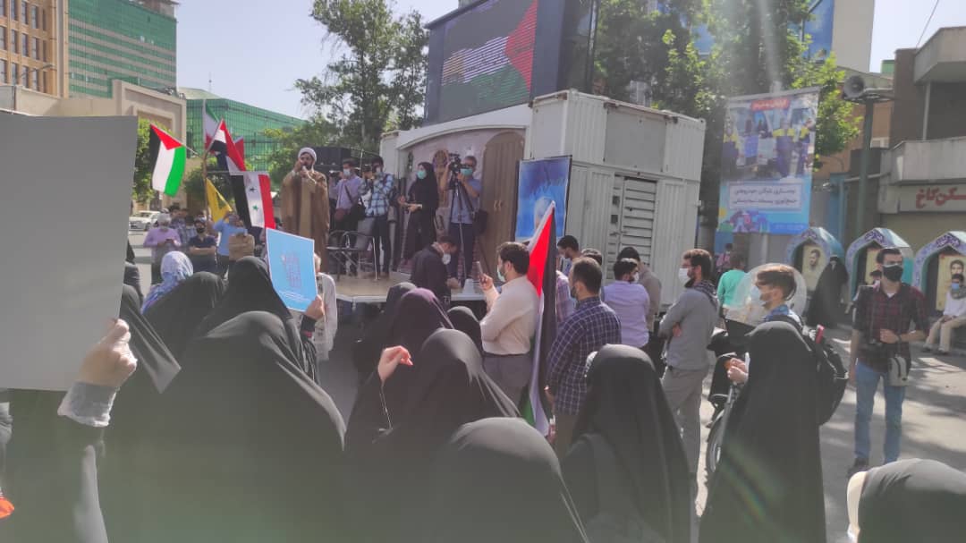 راهپیمایی مردمی و دانشجویی در حمایت از فلسطین مظلوم از دانشگاه تهران