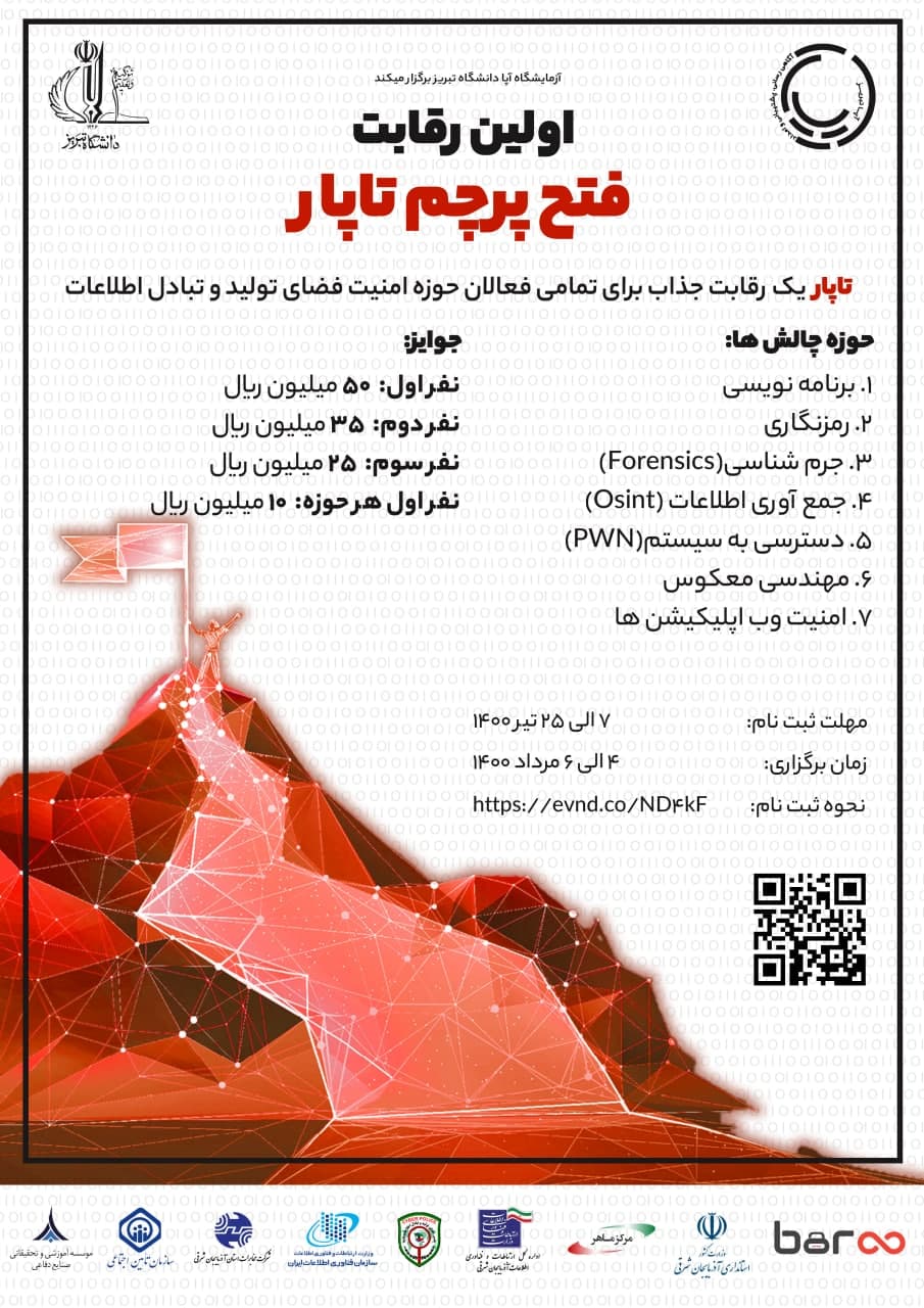 اولین رقابت «پرچم تاپار» از سوی آزمایشگاه دانشگاه تبریز برگزار می‌شود