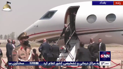 ورود عبدالله دوم پادشاه اردن، به فرودگاه بغداد و استقبال مصطفی الکاظمی از وی