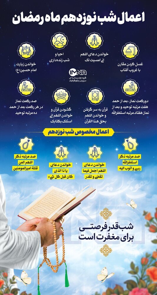 اعمال شب قدر+ دعا‌های نوزدهم ماه رمضان ۱۴۰۱ و آداب مشترک