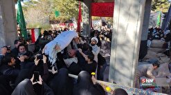 خاکسپاری یک شهید گمنام در پردیس شهید مدرس دانشگاه فرهنگیان ایلام + تصاویر