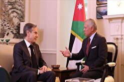 دیدار پادشاه اردن با وزیر خارجه آمریکا در واشنگتن
