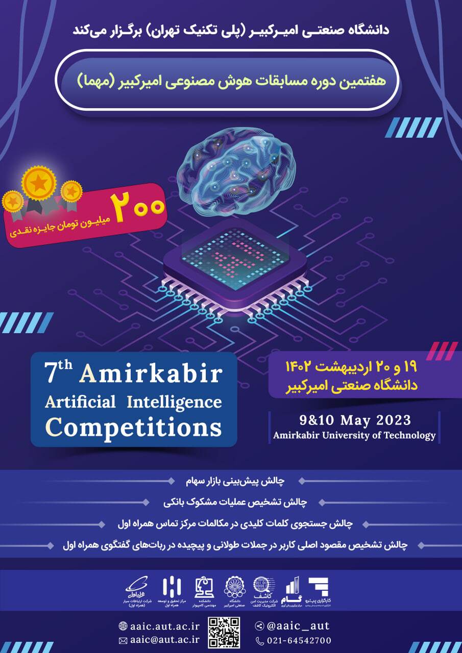 هفتمین دوره مسابقات هوش مصنوعی دانشگاه صنعتی امیرکبیر برگزار می‌شود
