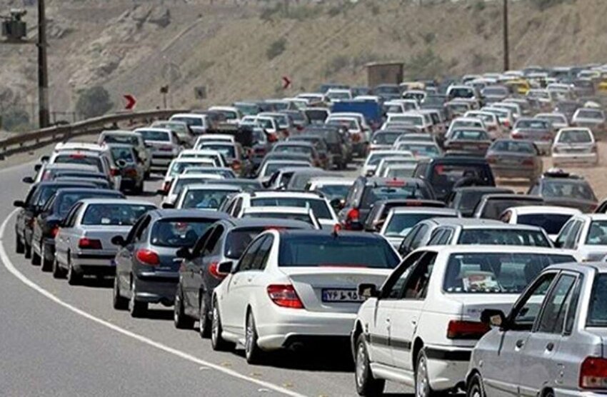 ترافیک سنگین در مسیر شمال به جنوب جاده چالوس