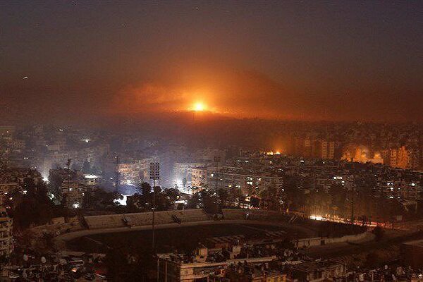 انفجاری مهیب در پایتخت سوریه/ پدافند هوایی سوریه فعال شد