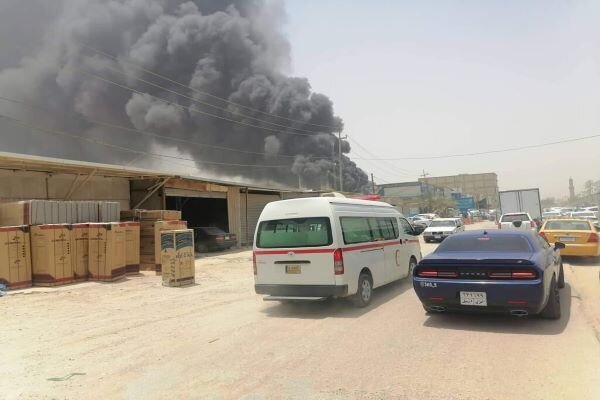 وقوع آتش‌سوزی بزرگ در شهر «ناصریه» عراق