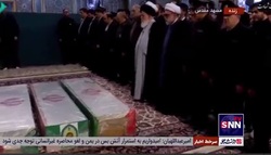 اقامه نماز بر پیکر شهدای حافظ امنیت و مرزبانی