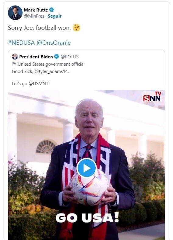 تمسخر «جو بایدن» توسط نخست وزیر هلند پس از شکست آمریکا + فیلم و عکس
