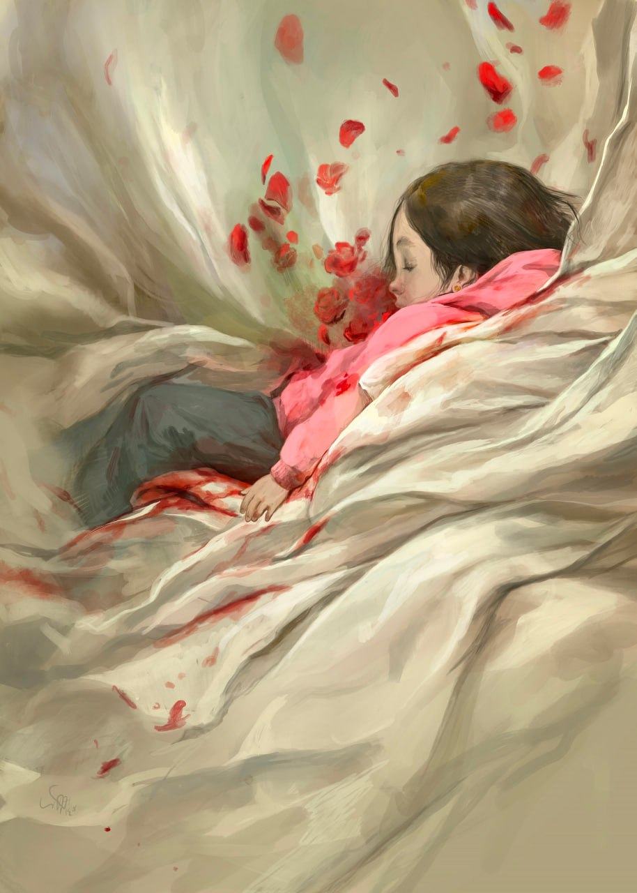نقاشی حسن روح الامین برای «دختر کاپشن صورتی با گوشواره قلبی» + عکس