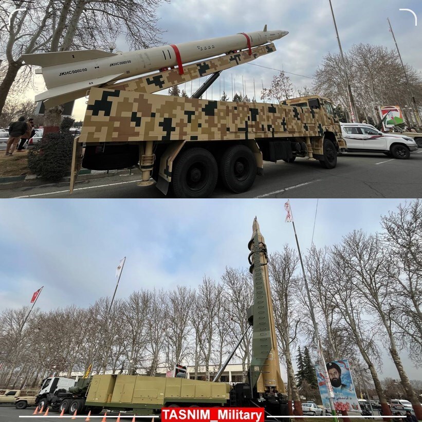 موشک‌های بالستیک «خیبرشکن» و «قدر» در کنگره ۲۴ هزار شهید تهران