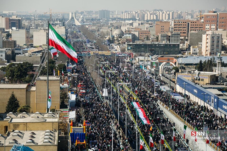 جمعیت حاضر در راهپیمایی ۲۲ بهمن تهران