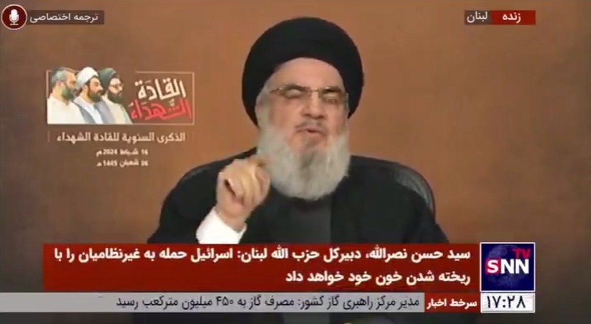 پاسخ سیدحسن نصرالله به تهدیدات وزیر جنگ اسرائیل: با موشک از کریات شمونه تا ایلات را می&zwnj;زنیم