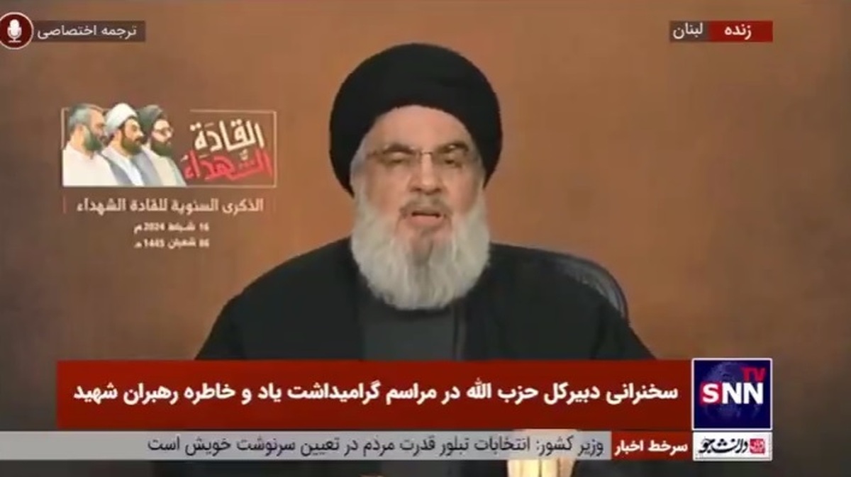 هشدار سیدحسن نصرالله به صهیونیست&zwnj;ها: پاسخ خون خون است، نه پایگاه نه تجهیزات جاسوسی