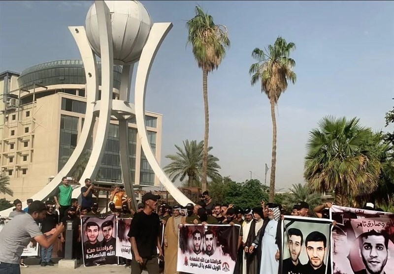 تظاهرات مردم عراق در محکومیت اعدام 2 جوان بحرینی