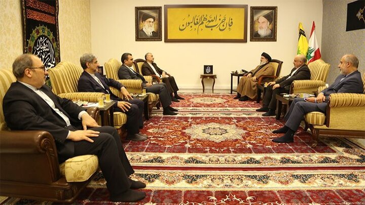 دبیرکل حزب‌الله لبنان با وزیرخارجه ایران در بیروت دیدار کرد