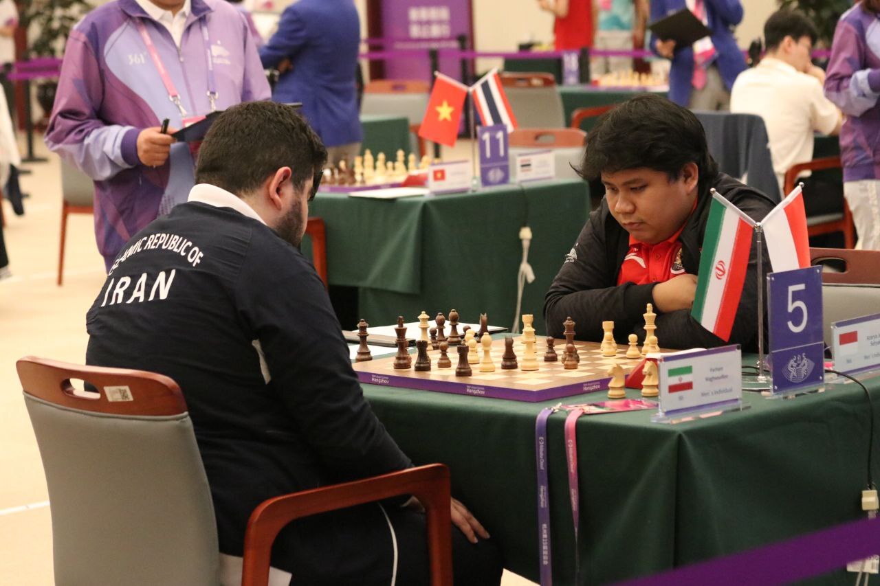 نتایج سه ملی‌پوش شطرنج ایران در مرحله اول رپید بازی‌های آسیایی هانگژو/ طباطبایی برد، مقصودلو مساوی کرد و علی‌نسب باخت