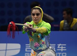 مدال نقره بازی‎های آسیایی بر گردن زهرا کیانی/نخستین مدال ووشو ایران +عکس