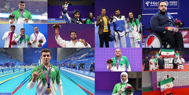 - رده دوم کاروان ایران با ۷۳ مدال در روز سوم