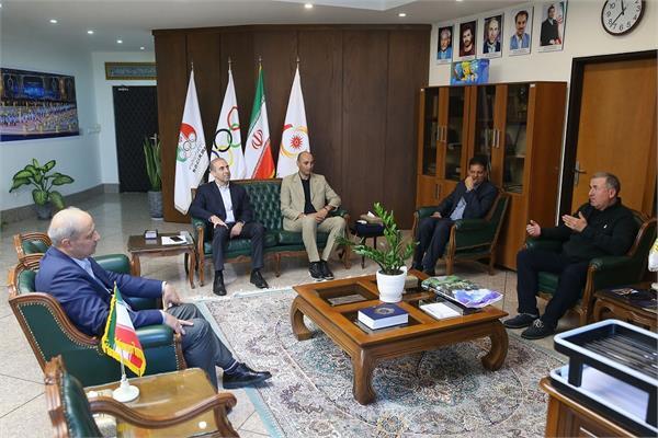 ‌دیدار رئیس فدراسیون اسکی تاجیکستان با دبیر کل کمیته ملی المپیک