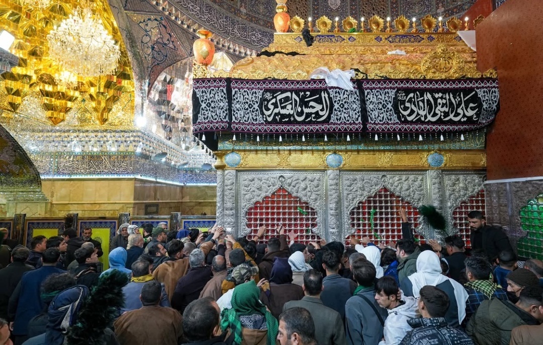 سامرا در شب شهادت امام هادی علیه السلام میزبان میلیون‌ها زائر شد+تصاویر