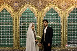 جشن بزرگ ازدواج دانشجویی در حرم حضرت معصومه (س)