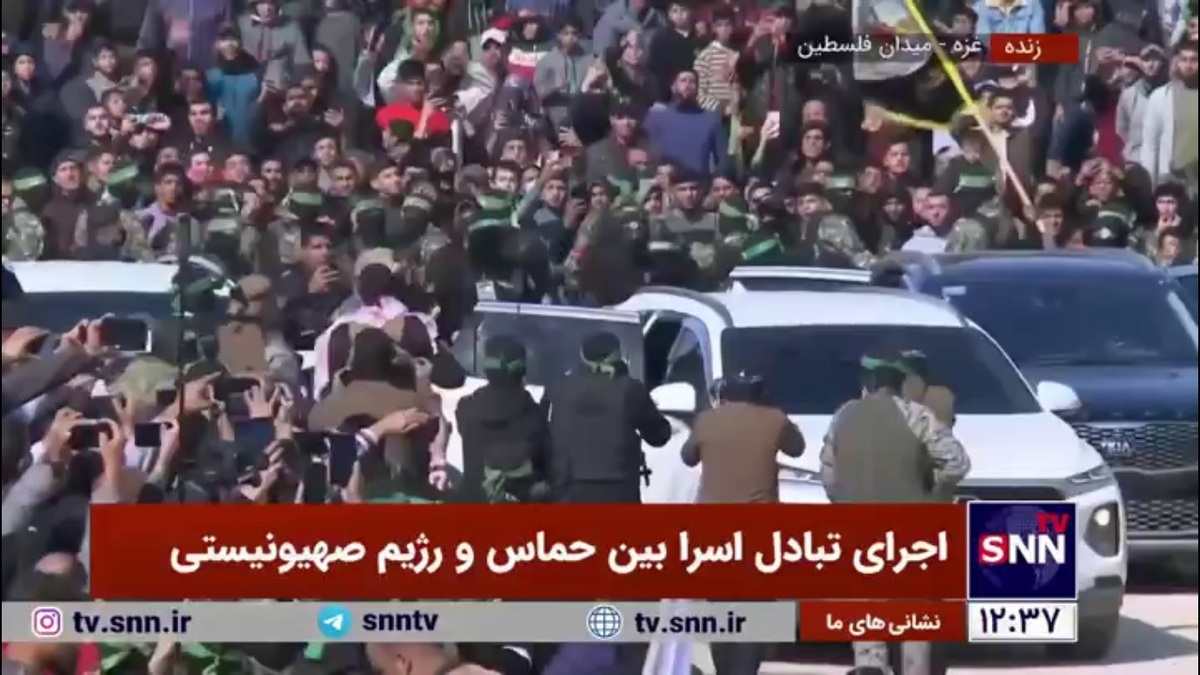 تحویل اسرای نظامی اسرائیلی به نمایندگان صلیب سرخ جهانی