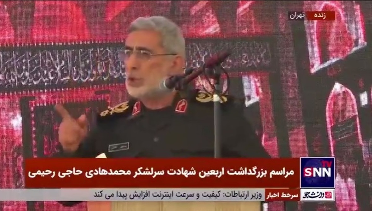 سردار قاآنی: جنگیدن با سنگ در ۳۰ سال پیش با فرماندهی شهید سلیمانی و امثال حاج رحیمی امروز به طوفان الاقصی ختم شده است