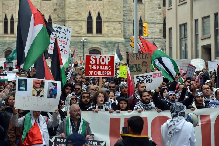 ادامه تحصن در 40 دانشگاه آمریکا و کانادا برای حمایت از غزه