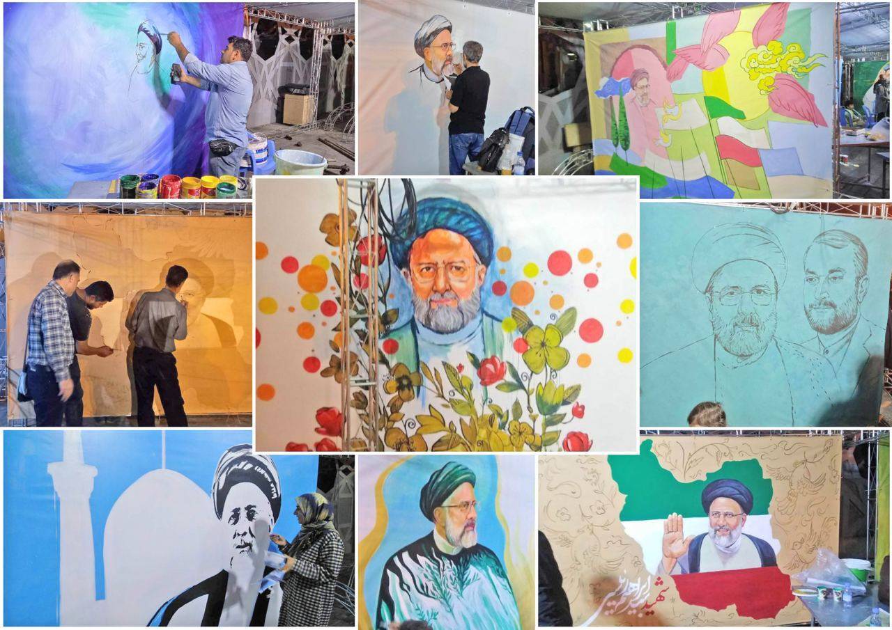 خلق 10 نقاشی دیواری با یاد و نام شهیدان خدمت