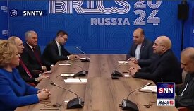دیدار و گفتگوی دوجانبه محمدباقر قالیباف با پوتین در حاشیه اجلاس بریکس