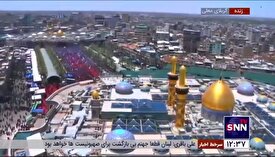 تصاویر هوایی از کربلای معلی و حرمین شریفین در روز عاشورای عراق همراه با عزاداری انبوه عاشقان اباعبدالله (ع)