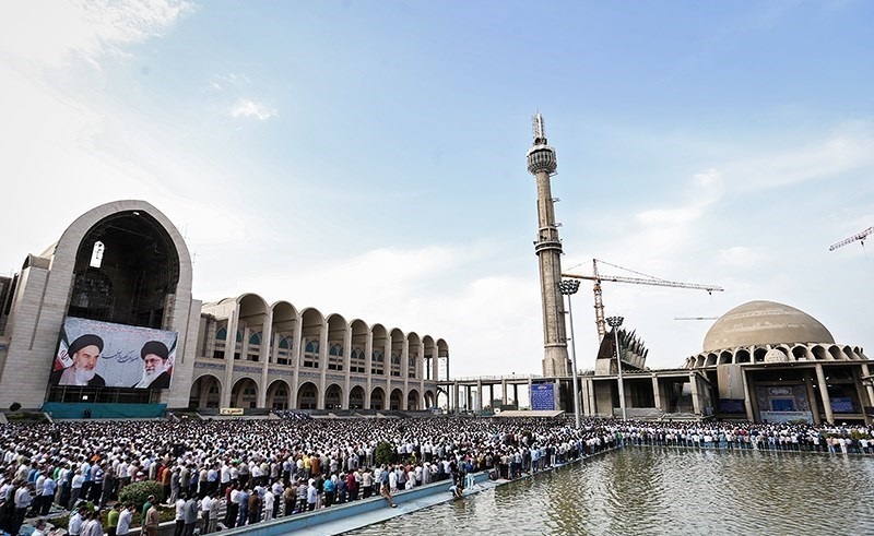 مراسم بزرگداشت شهید نصرالله در مصلی تهران برگزار شد + فیلم