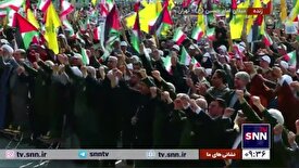 فریاد «مرگ بر اسرائیل» در میدان امام حسین طنین‌انداز شد