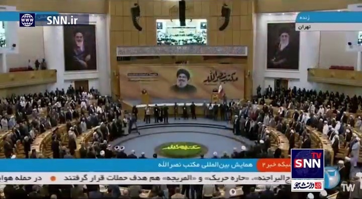 ادای احترام مهمانان داخلی و خارجی به مقام شامخ شهید سیدحسن نصرالله و دیگر شهدای مقاومت