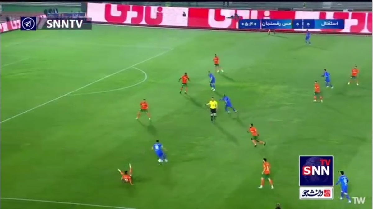 خلاصه نیمه اول بازی فوتبال مس رفسنجان و استقلال در هفته ۴ لیگ برتر