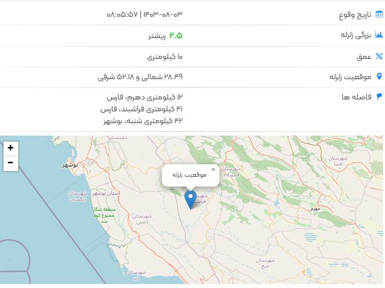 آخرین وضعیت خسارت زلزله دهرم فارس