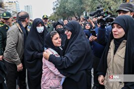 تشییع پیکر شهید مهدی خموشی از شهدای عملیات تروریستی تفتان در مشهد