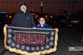 ارادتمندان حضرت فاطمه زهرا (س) در حرم مطهر عبدالعظیم حسنی