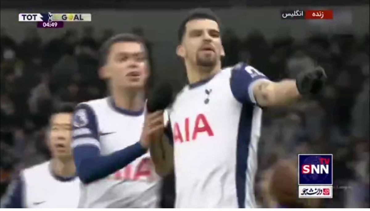 گل اول تاتنهام به چلسی توسط دومینیک سولانکه در دقیقه ۵