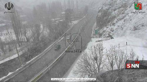 جاده‌های شمالی از مبدا تهران غرق در برف+فیلم