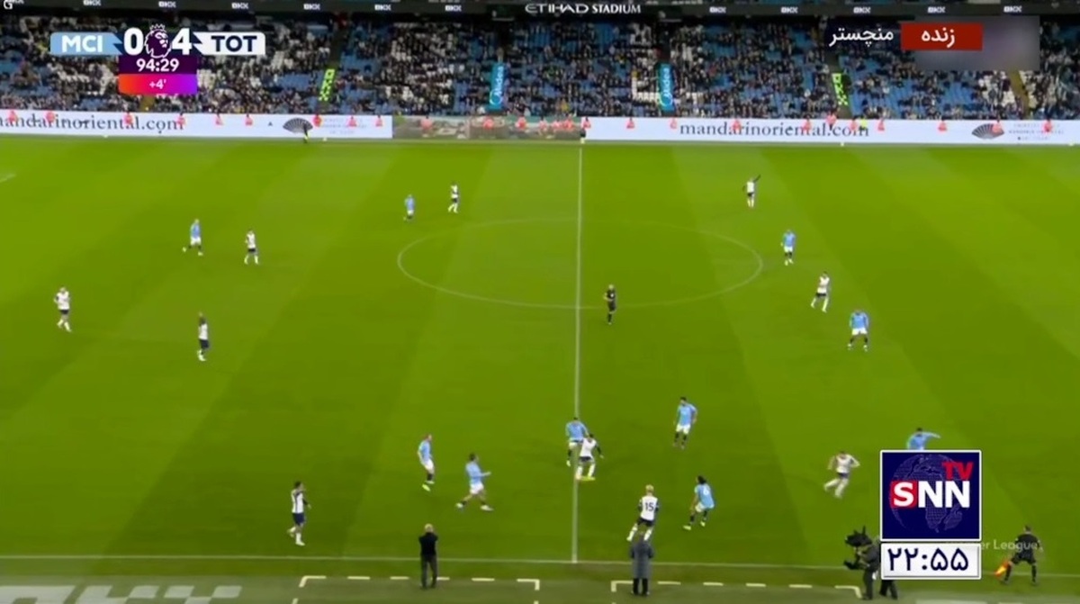 پایان دیدار فوتبال منچسترسیتی و تاتنهام / تاتنهام ۴ منچسترسیتی ۰