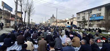 نماز عید فطر با امامت آیت الله فلاحتی در رشت به شکوه برگزار شد