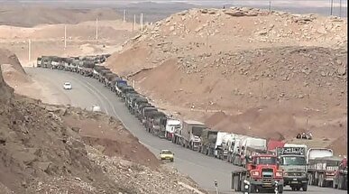 تردد بیش از نیم میلیون کامیون حامل کالا‌های صادراتی در کرمانشاه
