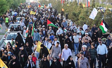 پای آرمان‌های فلسطین ایستاده‌ایم+فیلم