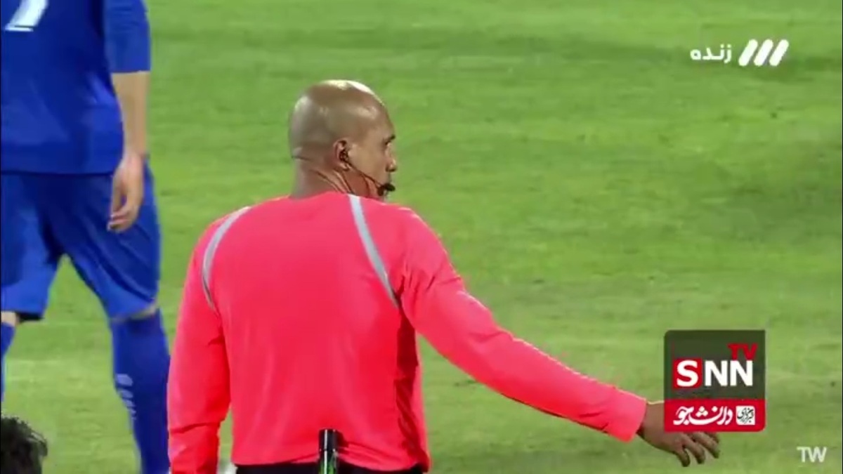 سوت پایان نیمه اول فوتبال تیم ملی ایران و ازبکستان