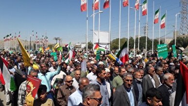 حمایت گسترده مردم گچساران از ملت فلسطین در راهپیمایی ضد استکباری+تصاویر