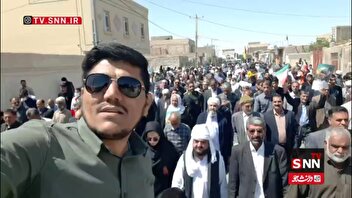 وحدت دشمن شکن شیعه و سنی در راهپیمایی روز قدس شهرستان هامون