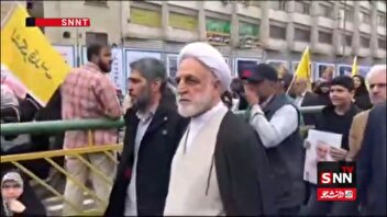 رئیس قوه قضاییه در صفوف مردم در راهپیمایی روز قدس
