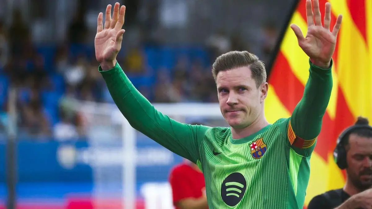 ضربه بزرگ به بارسلونا؛ تراشتگن نیمه‌نهایی سوپرجام را از دست داد